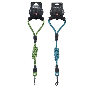 2PK Paws & Claws Rope Style Pet Dog Lead w/Comfort Handle Assorted