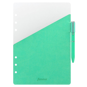 Filofax A5 Organiser Inserts w/ Elastic Pen Loop Green
