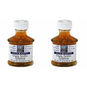 2PK Daler Rowney Liquid Natural Gum Arabic Solution Watercolour Medium 75ml