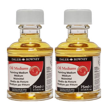 2PK Daler Rowney All-Purpose Linseed Stand Oil Painting Liquid Art Medium 75ml
