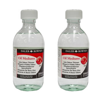 2PK Daler Rowney Low-Odour Oil Thinner Liquid Turpentine Alternative 300ml
