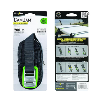 Nite Ize CamJam 18ft Ratchet Tie Down Webbing Strap - Green/Black