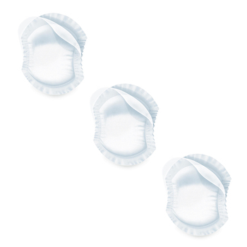 3x 30pc Chicco Nursing Antibacterial Breast Pads - White