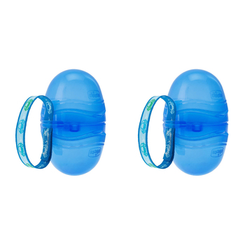 2PK Chicco Nursing Double Baby Soother Holder Storage 0m+ Blue