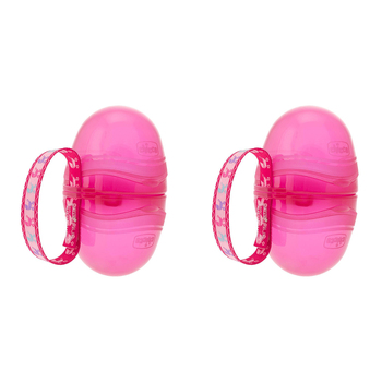 2PK Chicco Nursing Double Baby Soother Holder Storage 0m+ Pink