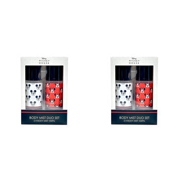 2PK Disney Mickey & Minnie Mouse 100ml Bath Body Mist Duo Set