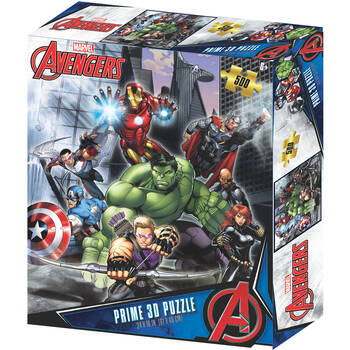 500pc Prime Marvel Avengers 3D Jigsaw Puzzle 61x46cm 6y+