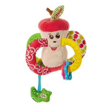 Chicco Toy Baby Easy To Grip 14cm Apple Textile Rattle 3-24m