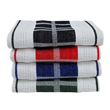 4PK J.Elliot Chef 50x70cm Cotton Tea Towel - Assorted