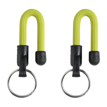 2PK Nite Ize 14cm Rubber Gear Tie Keyring Holder - Neon Yellow
