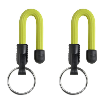 2PK Nite Ize 14cm Rubber Gear Tie Keyring Holder - Neon Yellow