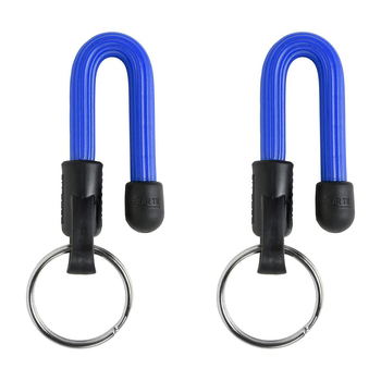 2PK Nite Ize 14cm Rubber Gear Tie Keyring Holder - Blue