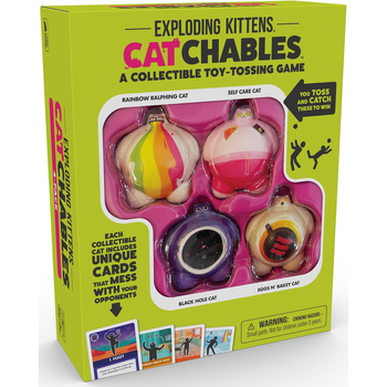 Exploding Kittens Catchables Core 4-Squishy Toy Tossing Game Set 8y+