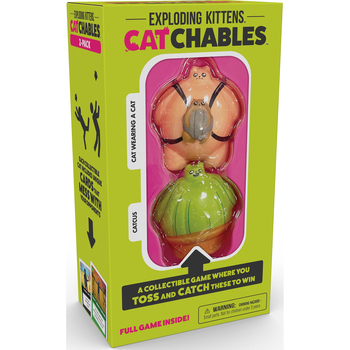 Exploding Kittens Catchables 2-Squishy Cat-Wearing-A-Cat & Catcus Game 8y+