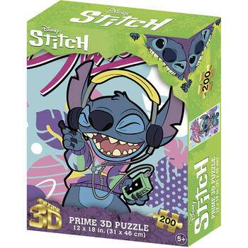 200pc Prime Disney Stitch #2 3D Jigsaw Puzzle Game 31x46cm 5y+