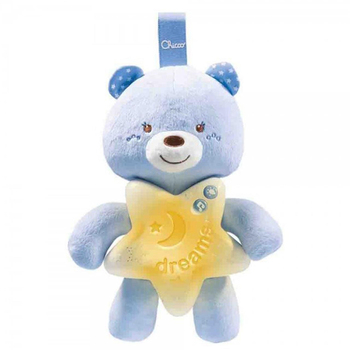 Chicco Toy 25.5cm GoodNight Bear Plush Baby Night Light 0m+ Blue