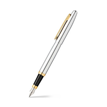 Sheaffer VFM Fountain Pen Fine Nib Chrome/Gold Tone
