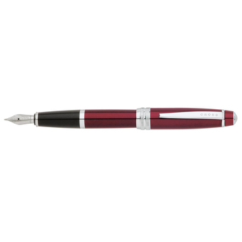 Cross Bailey Medium Fountain Pen Writing Stationery Red Lacquer/Chrome