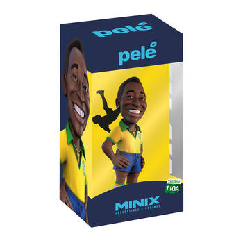 MINIX Football Stars Brazil 1st Kit Pelé #110A Action Figure Toy 12cm