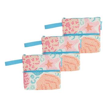 3PK Annabel Trends Womens Beach Pouch 29x27cm - Shelly Beach