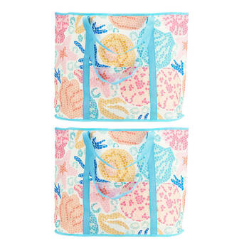 2PK Annabel Trends Jumbo Beach Bag Tote 72x47cm - Shelly Beach