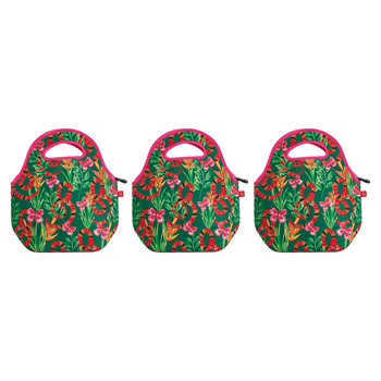 3PK Annabel Trends 30cm Neoprene Lunch Bag Food Storage - Jungle Snake