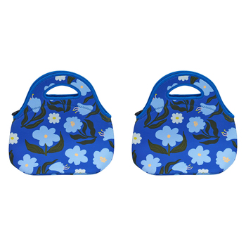 2PK Annabel Trends 30cm Neoprene Lunch Bag Food Storage - Nocturnal Blooms