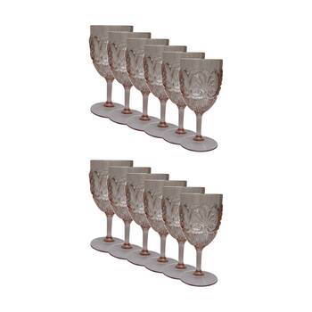 12PK SS Collective Blush Scallop Design Acrylic Wine Glass Drinkware 443ml