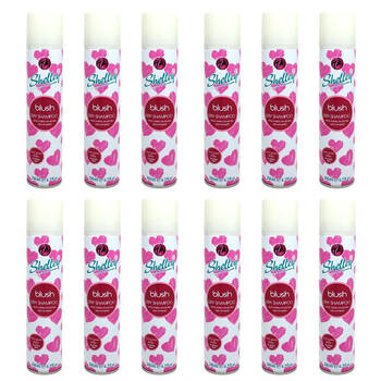 12PK Shelley Instant Refresh Dry Shampoo Spray Blush For All Hair Types 200ml