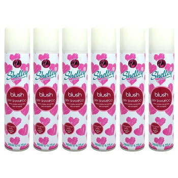 6PK Shelley Instant Refresh Dry Shampoo Spray Blush For All Hair Types 200ml