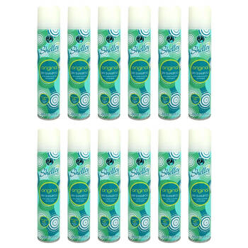 12PK Shelley Instant Refresh Dry Shampoo Spray Original For All Hair Types 200ml