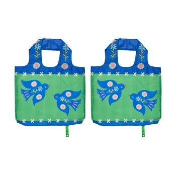 2PK Annabel Trends Reusable 20kg Capacity Shopping Tote Bag 50x42cm Fiesta Bird