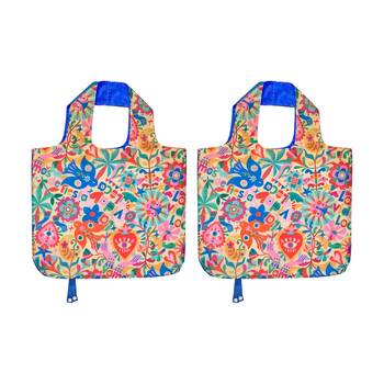 2PK Annabel Trends Reusable 20kg Capacity Shopping Tote Bag 50x42cm Fiesta