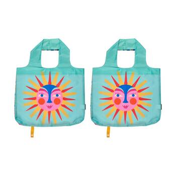 2PK Annabel Trends Reusable 20kg Capacity Shopping Tote Bag 50x42cm Fiesta Sun