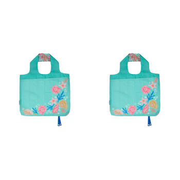 2PK Annabel Trends Shopping Tote Bag 50x42cm Reusable - Shelly Beach