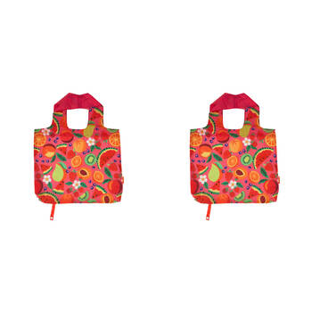 2PK Annabel Trends Shopping Tote Bag 50x42cm Reusable - Tropicana