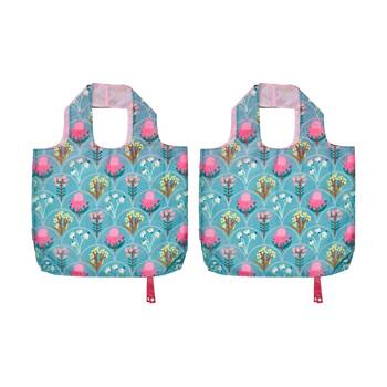 2PK Annabel Trends Reusable 20kg Capacity Shopping Tote Bag 50x42cm Wildflower