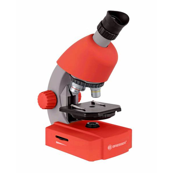 Bresser Junior 40x-640x Microscope w/ Smartphone Holder - Red