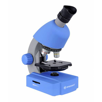 Bresser Junior 40x-640x Microscope w/ Smartphone Holder 8y+ Blue
