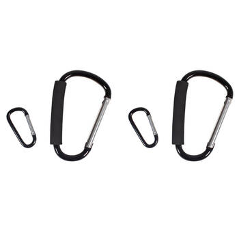 2x 2pc Childcare Lightweight Multi-Sized Stroller/Pram Hooks Black