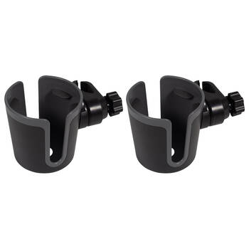 2PK Childcare Lightweight Pram/Stroller Drink Bottle Holder Black