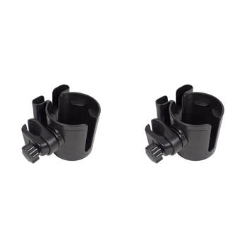 2PK Childcare Lightweight Pram/Stroller Cup and Mobile Holder Black