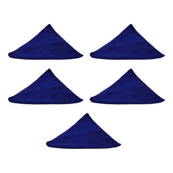 5PK Cleanlink Microfibre Cleaning/Surface Drying Cloth 40x40cm Blue