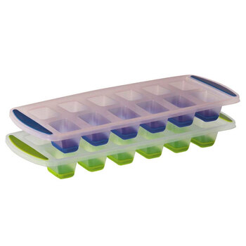 2PK Avanti 12 Cup Pop Release Ice Cube Tray - Green/Blue