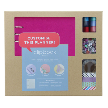 Filofax A5 Clipbook DIY Art/Craft Creative Kit - Fuchsia