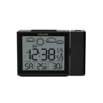 Explore Scientific Weather Projection Clock w/ Outdoor Thermometer