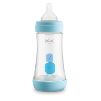 Chicco Nursing Baby Perfect5 240ml Feeding Bottle Medium Teat 2m+ Blue