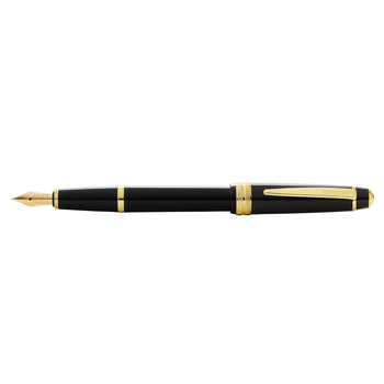 Cross Bailey Light Gloss Medium Fountain Pen Writing Stationery Black/Gold
