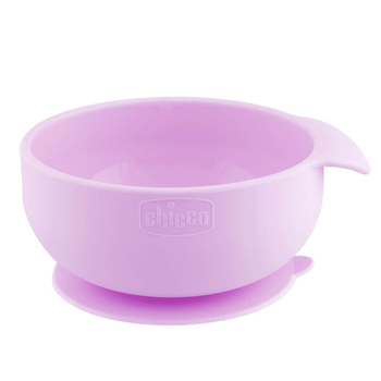 Chicco Nursing Silicone Suction Bowl Baby Feeding Pink 6m+
