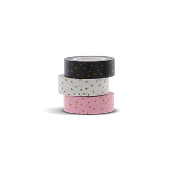 3pc Filofax 5m Washi Tape Art/Craft DIY Project Set Confetti